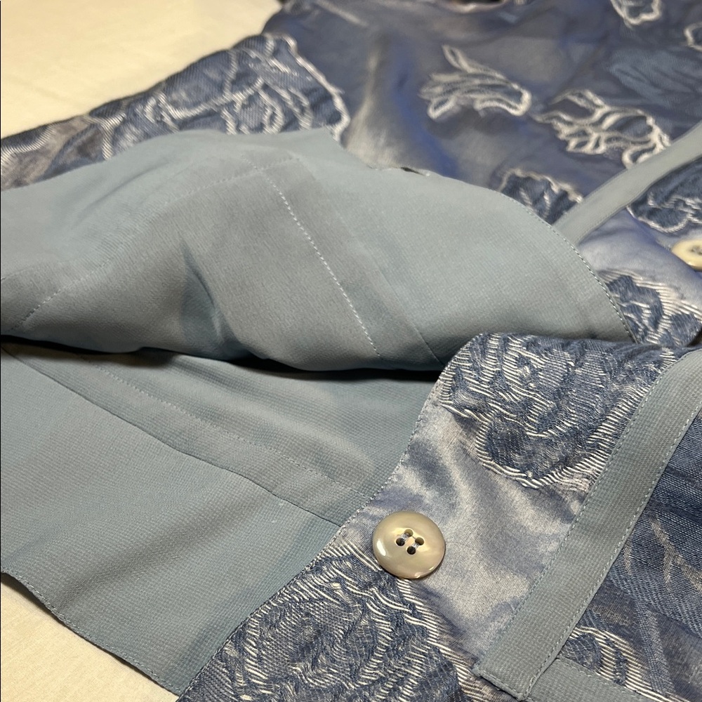 Armani Collezioni Blue Floral Women's Blazer Women’s Sz. 10 - Picture 9 of 11
